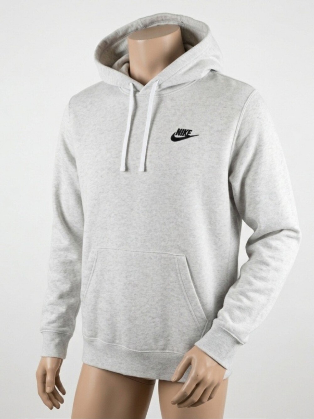 Nike Men's Light Gray Pullover Hoodie Sweatshirt